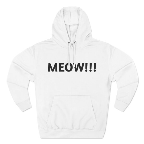 Meow!!! Cat Three-Panel Fleece Hoodie - Cozy & Fun Fashion for Cat Lovers