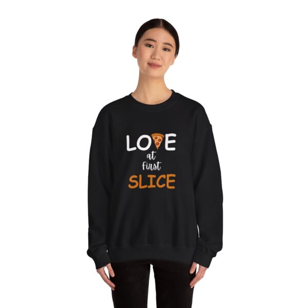 Love at First Slice Sweatshirt - Unisex Heavy Blend™ Crewneck, Perfect Gift for Pizza Lovers