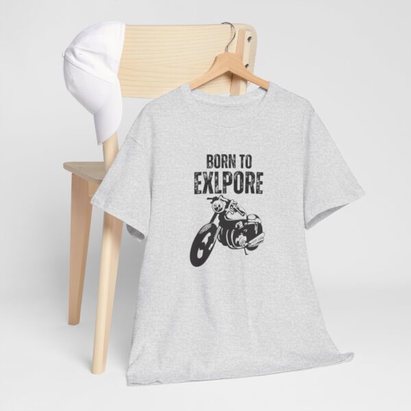 "Travel T-Shirt – 'Born to Explore' Design, 100% US Cotton, Crewneck Tee"