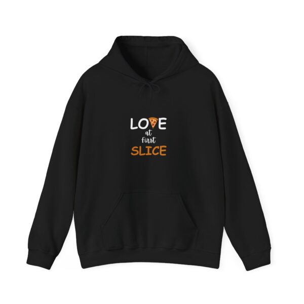 Love at First Slice Hoodie - Unisex Heavy Blend™ Sweatshirt for Pizza Lovers