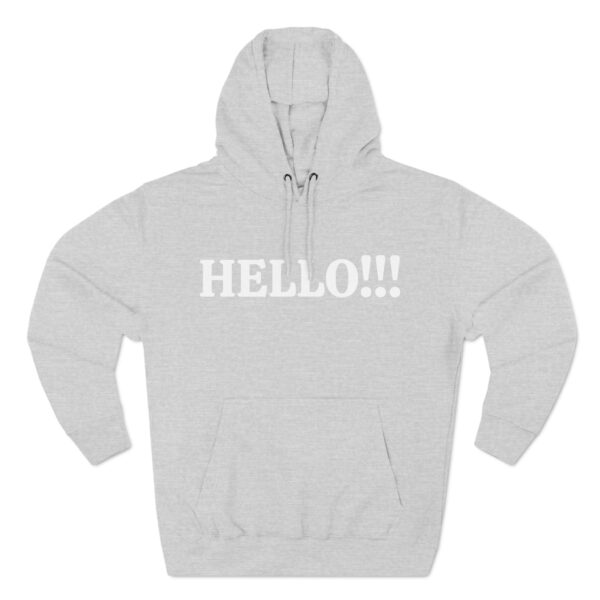 Hello Woof Three-Panel Fleece Hoodie - Cozy Dog Lover Sweatshirt