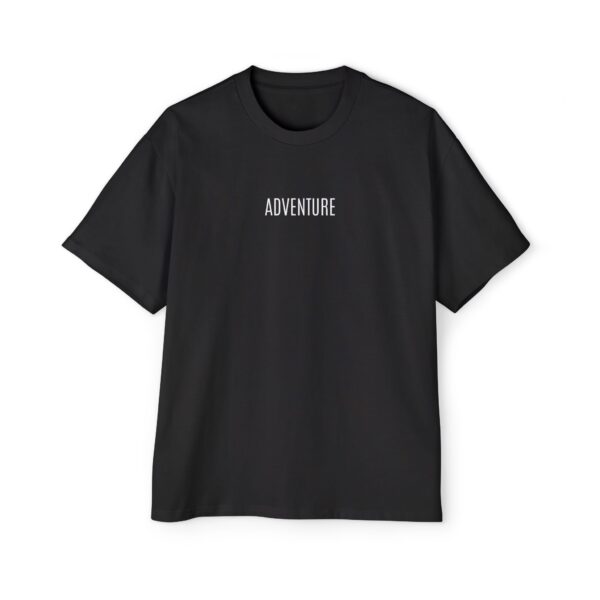 "Oversized 'Adventure Begins' T-Shirt – Heavy Cotton Crewneck Tee for Explorers"